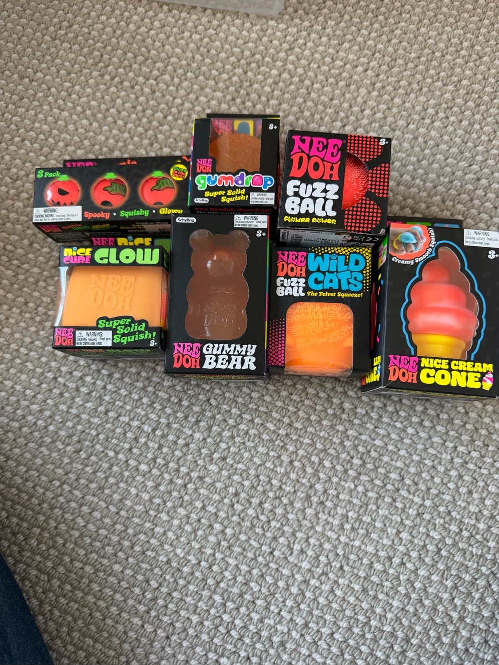 NeeDoh Orange Squishy Mini Pack - Assorted Orange - authentic